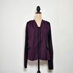 Hurley Nike Dri-Fit Purple Heather Zip Up‎ Hoodie Athletic Jacket Womens M